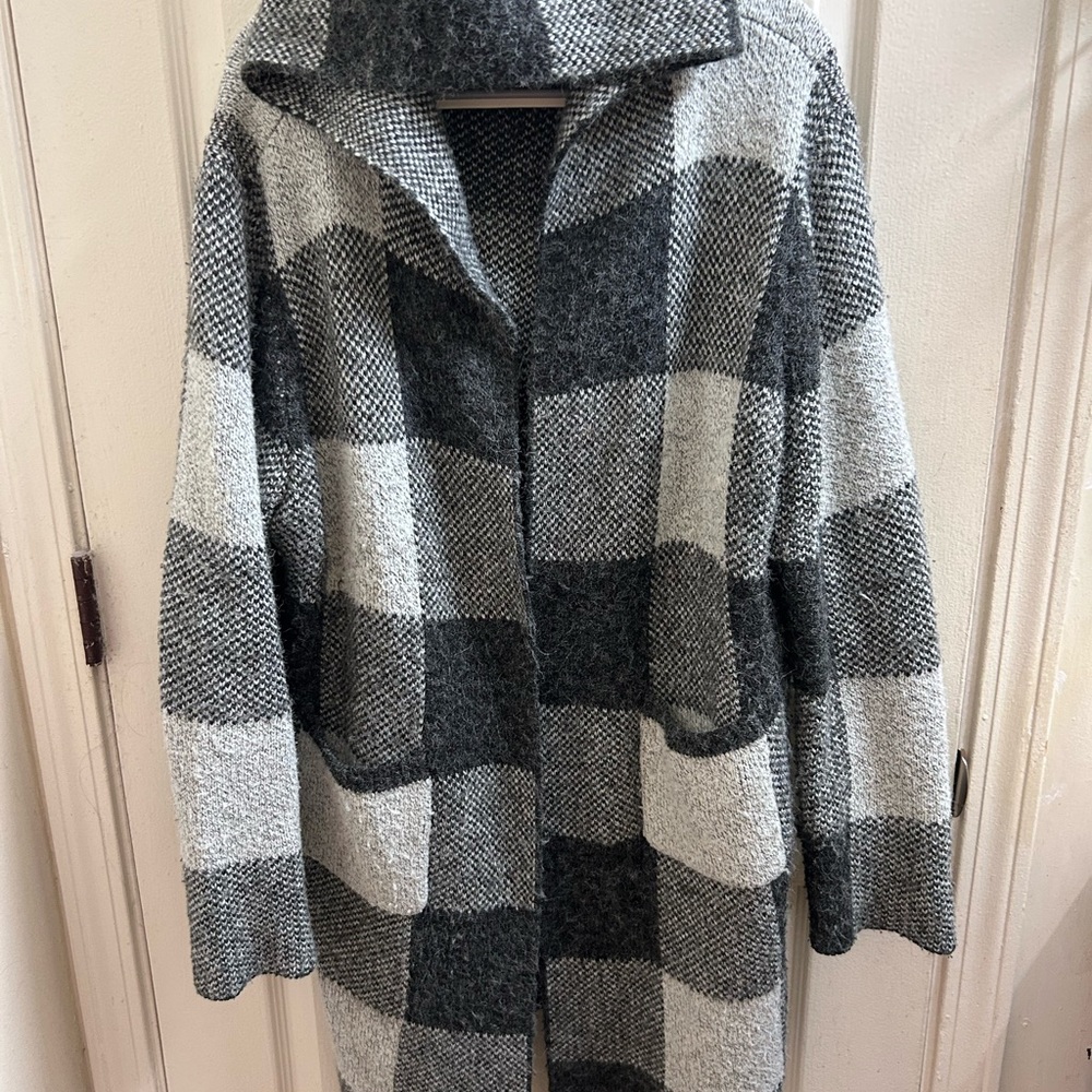 Black and White Checkered Sweater
